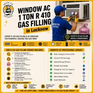 Window AC 1 Ton R 410 Gas Filling in Lucknow