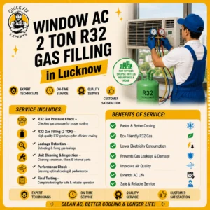 Window AC 2 Ton R 32 Gas Filling in Lucknow
